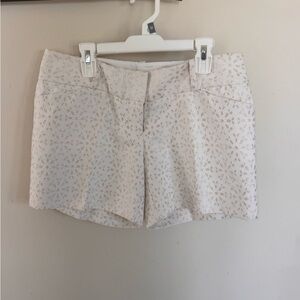 Elegant Cream Lace Women Shorts